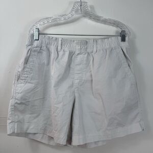 Polo Ralph Lauren Shorts Size Large Cotton Blend White 6” Inseam Elastic Waist